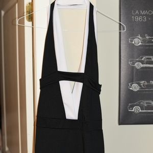 Black and White Halter Dress